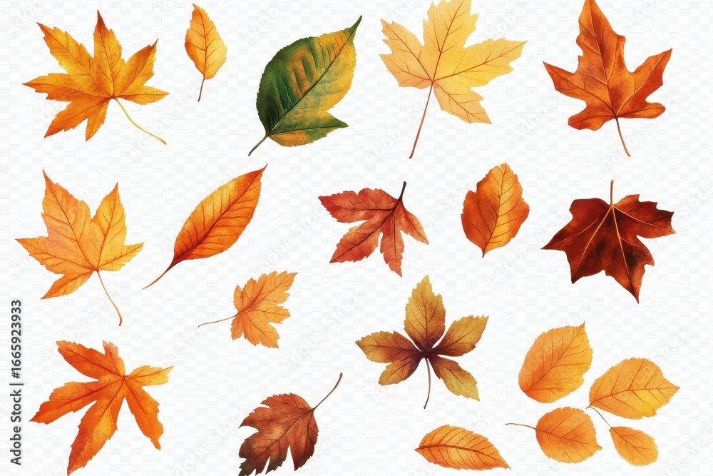 Obraz premium Autumn leaf retro paper collage leaves design art. 