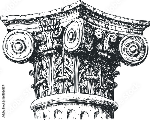 Ionic Capital Detail Sketch