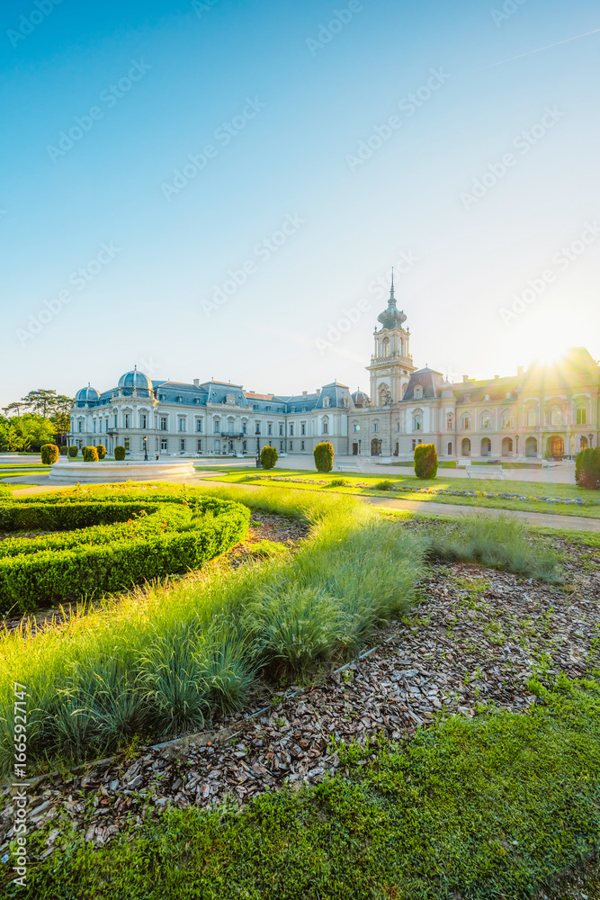 Fototapeta premium Festetics Palace is located in the town of Keszthely, Zala, Hungary near the Lake Balaton.