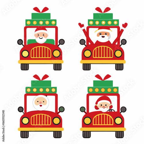 Festive christmas parade scene with floats and performers isolated on white background isolated on transparent background
