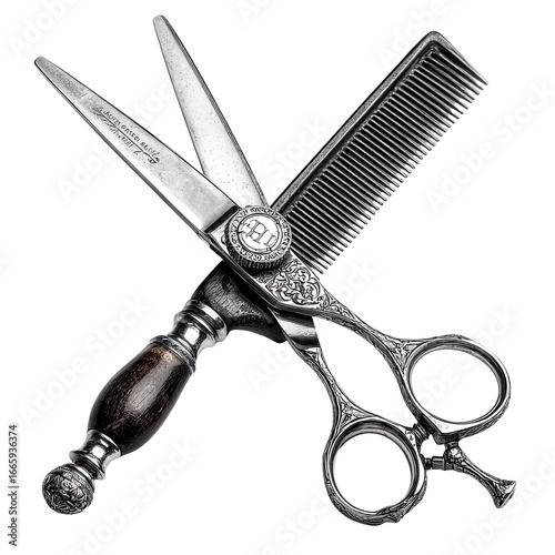 Vintage haircutting tools for stylish hairstyles.