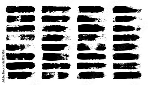 Wallpaper Mural Grunge brush strokes, lines, ink smudges, hand-drawn scribble shapes. Handmade sketchy marks, acrylic stains, charcoal streaks. Paint textures, dry brush effect. Marker underline. Vector illustration Torontodigital.ca