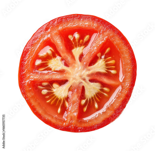 Wallpaper Mural Closeup of a fresh tomato slice isolated on transparent background Torontodigital.ca