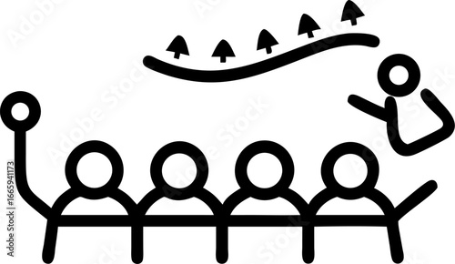 Festive christmas parade scene with floats and performers isolated on white background isolated on transparent background