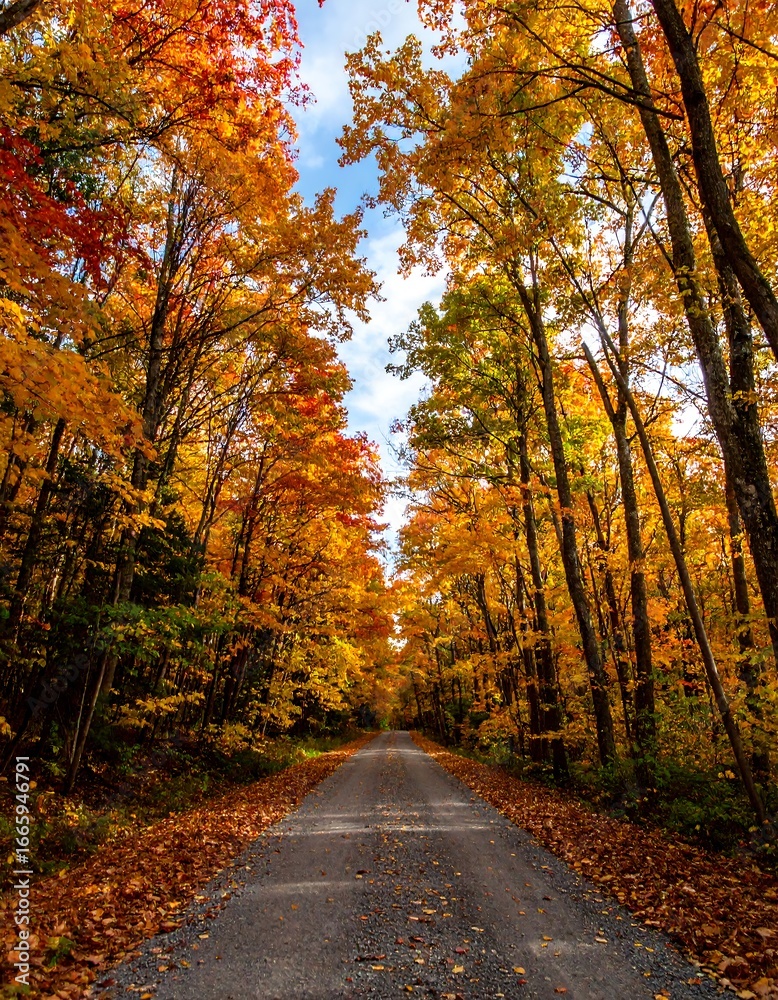 Obraz premium Autumnal forest road