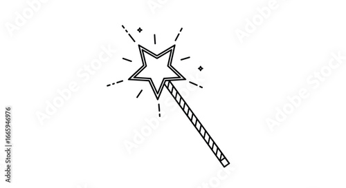 Magical star wand sparkles enchanting dreamy fantasy celebration decoration