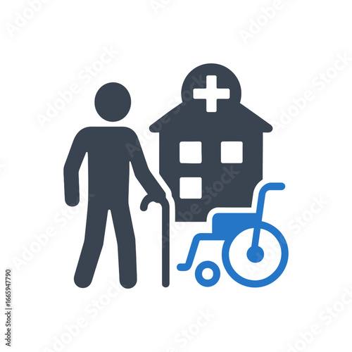 Addiction Rehabilitation Patient Care Icon