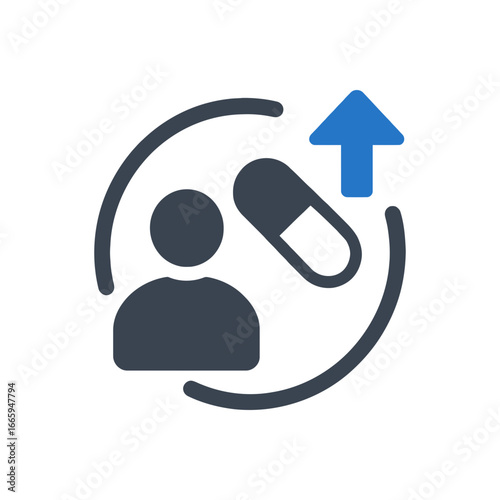 Addiction Medication Management Recovery Icon