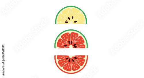 Fresh citrus fruits slices tropical refreshing healthy lifestyle