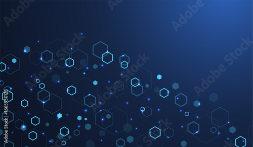 Molecular abstract structure and genetic engineering DNA. Healthcare and medicine background concept. Scientific research background. Wave flow. Innovation pattern. Vector illustration.
