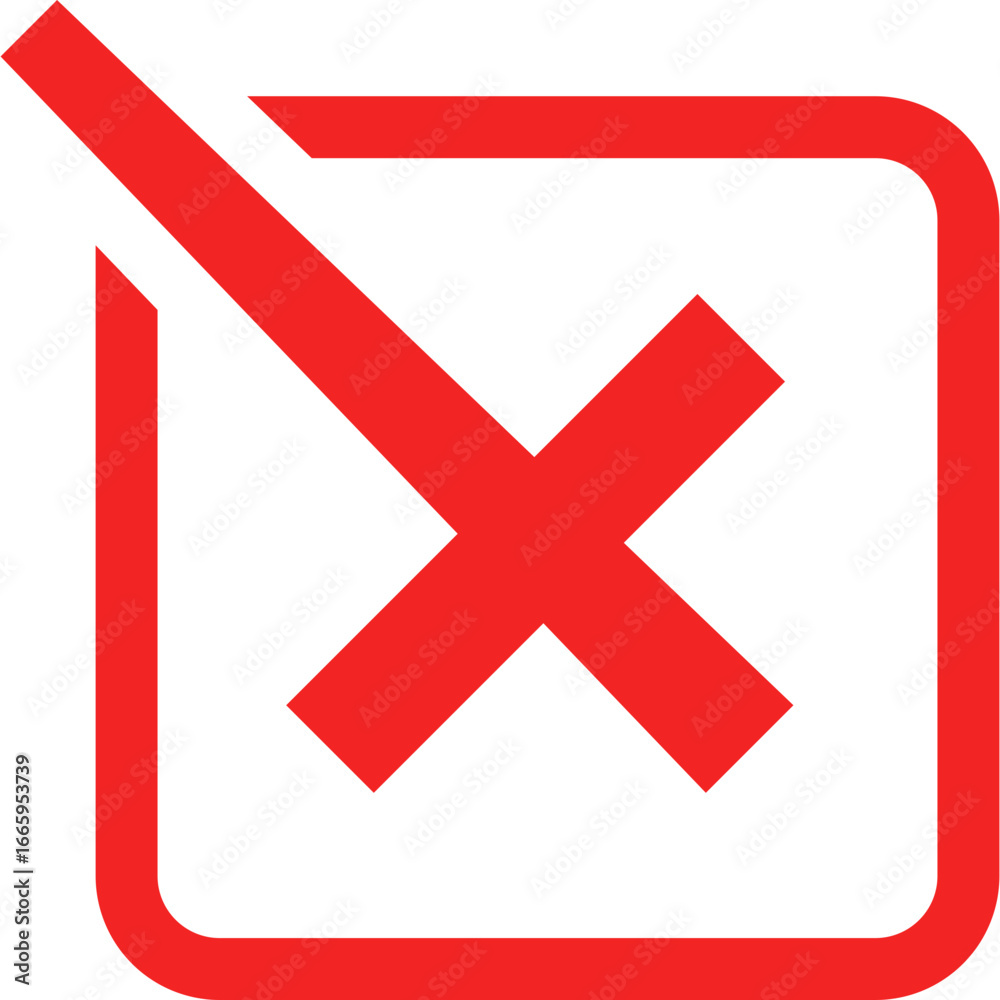 Obraz premium Wrong Symbol Icon