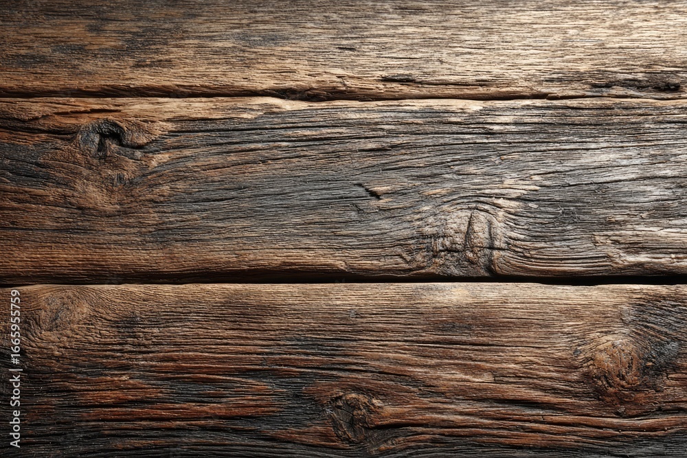 Naklejka premium Close-up of weathered wooden planks (13)