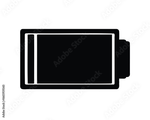 Illustration of Battery Depleted with Indicator Representing Low Energy Level