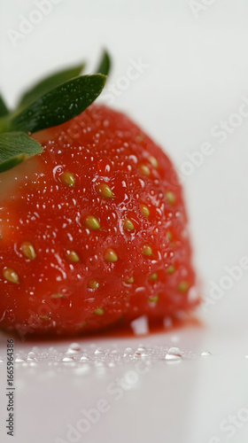 Juicy Strawberry Macro Photo