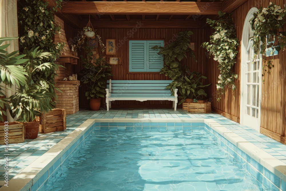 custom made wallpaper toronto digitalSun-drenched, cozy pool house