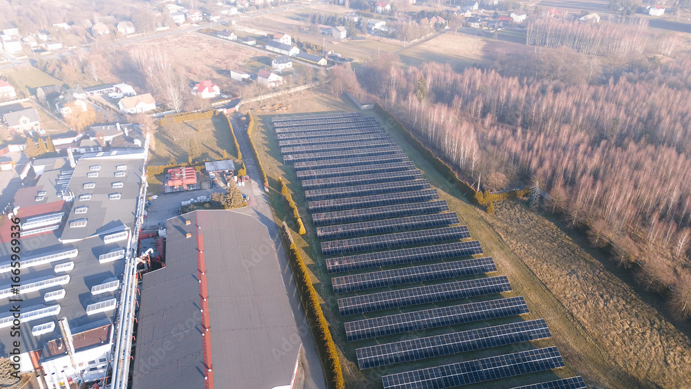 Fototapeta premium Solar energy harvesting in field