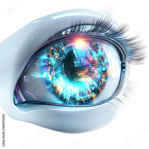 Cybernetic Eye 3D Illustration