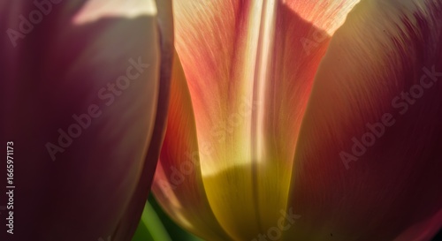 Closeup tulip petals