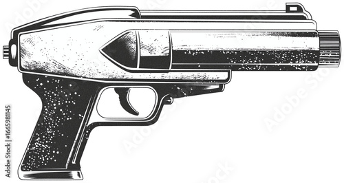 Obraz na płótnie space gun in monochrome