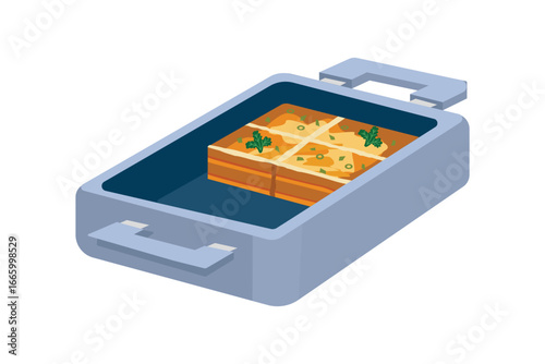 Food packaging. Food container. Italian cuisine. Italian culinary.