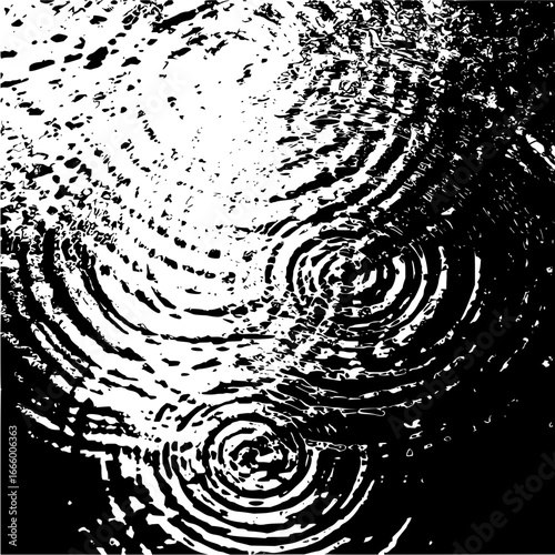 Abstract black and white water ripples design vector illustration background for graphic design projects