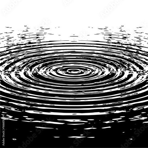 Black and white ripple effect vector illustration for graphic design and creative projects use image asset