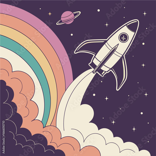 rocket in space