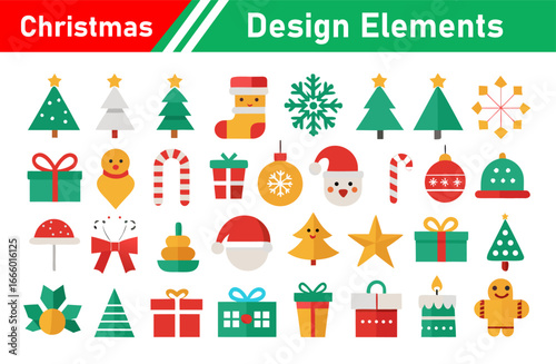 Festive Christmas Design Elements A Collection of Holiday Icons and Graphics
