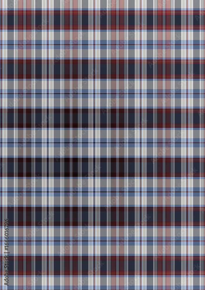 Fototapeta premium A classic blue and white gingham checkered pattern textile with a seamless plaid design