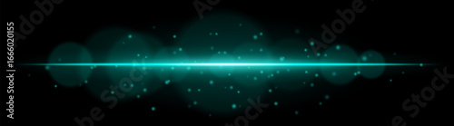 Particle light. Radiant beam with dynamic glow and flying dots. Creates atmosphere of speed, shine, motion, or high-tech visual signal.