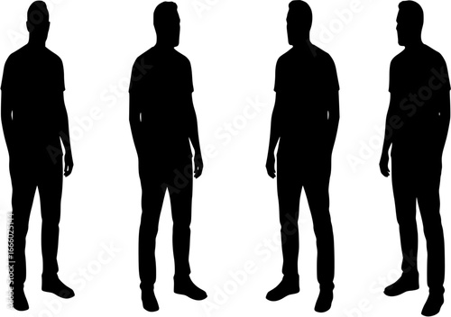 Vector silhouette of a man.
