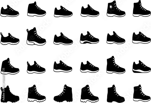 Shoes icons set. Illustration eps10
