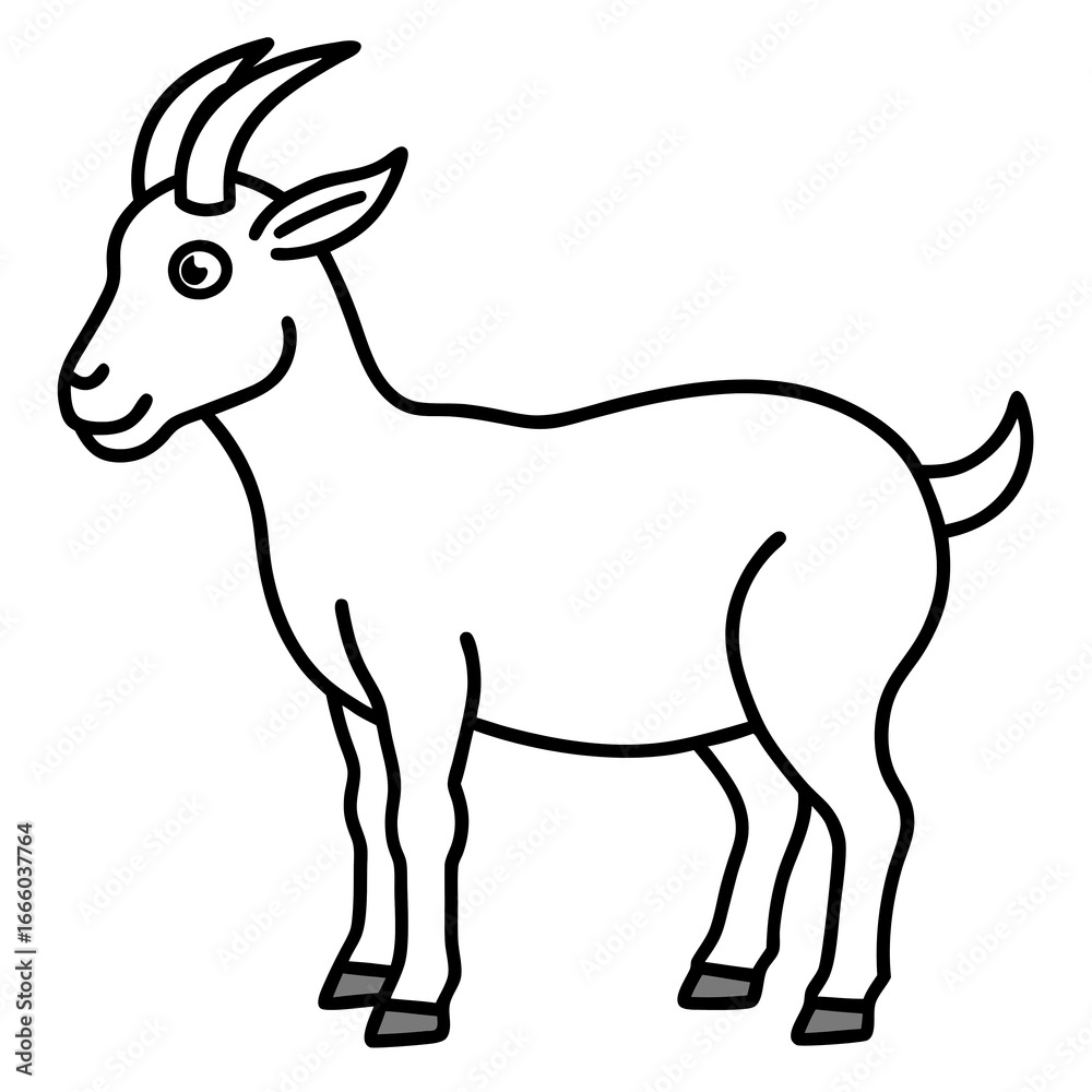 Obraz premium goat vector illustration