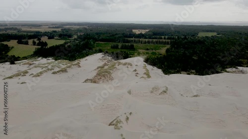 Aerial views of Rabjerg Mile in Denmark