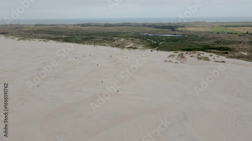 Aerial views of Rabjerg Mile in Denmark