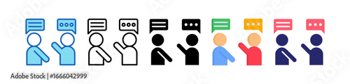 Communication Multiple Style Icon Set Collection. 