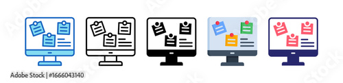 Job Board Multiple Style Icon Set Collection. 