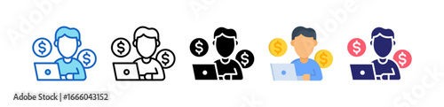 Freelance Multiple Style Icon Set Collection. 