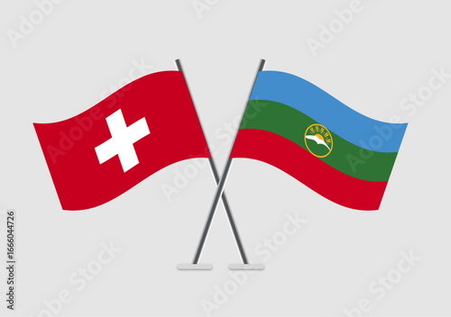 Switzerland and Karachay-Cherkessia vector flags shown in diplomatic context
