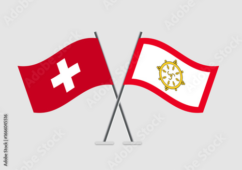 Switzerland and Sikkim vector flags with minimal international design