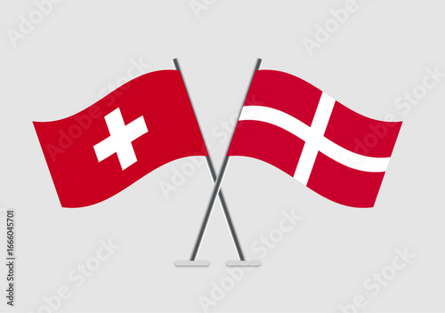 Switzerland and Sovereign Military Order of Malta vector flags symbolizing international bond