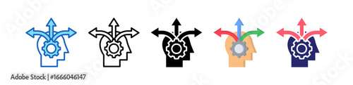 Flexibility Multiple Style Icon Set Collection. 