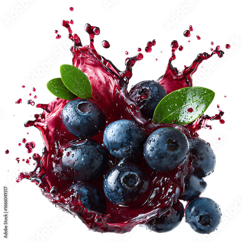 delicious bilberry juice splash png
