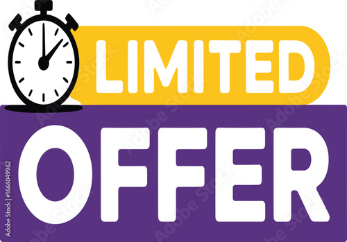 Urgent time-sensitive offer with a countdown clock symbolizing limited availability.