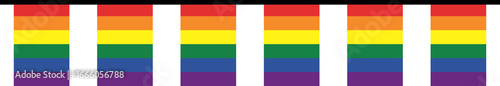 Free Download Seamless rainbow colored party bunting. LGBTQI concept. Flat design illustration. - GFXLoad