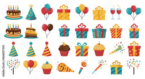 Birthday party celebration elements