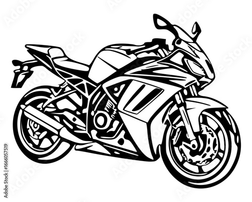 motorcycle on a white background