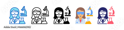 Medical Lab Multiple Style Icon Set Collection. 