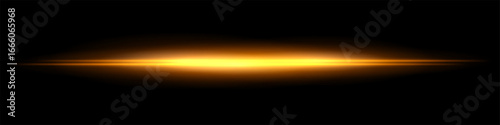 Intense horizontal beam with bright central area and wide fading glow. Clean abstract effect combining sharp and soft contrasts in one direction.