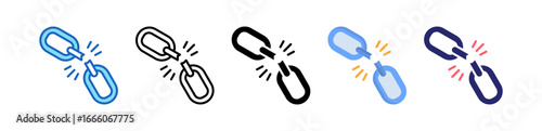 Weakness Multiple Style Icon Set Collection. 